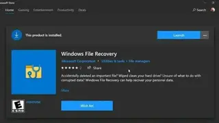 Windows File Recovery screenshot