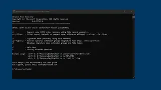 Windows File Recovery screenshot