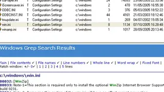 Windows Grep screenshot