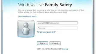 Windows Live Family Safety screenshot