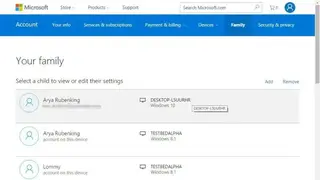 Windows Live Family Safety screenshot