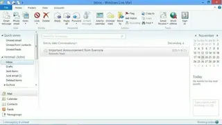 Windows Live Mail screenshot
