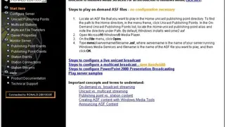 Windows Media Services screenshot
