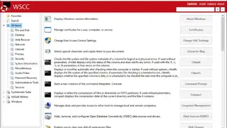 Windows System Control Center screenshot