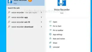 Windows Voice Recorder screenshot