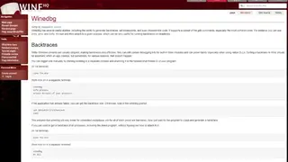 Winedbg screenshot
