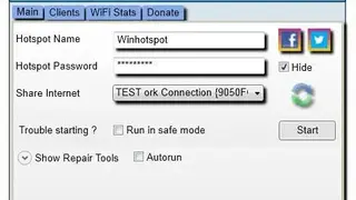 WinHotspot Virtual WiFi Router screenshot