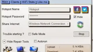 WinHotspot Virtual WiFi Router screenshot