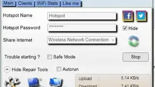 WinHotspot Virtual WiFi Router screenshot