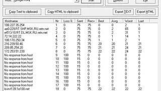 WinMTR (Redux) screenshot