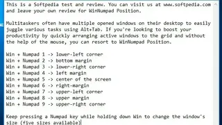 WinNumpad Position screenshot