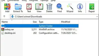 WinRAR screenshot
