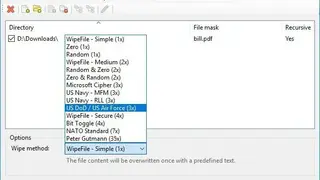 WipeFile screenshot