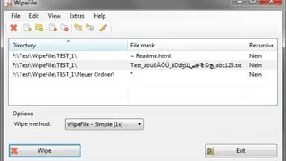 WipeFile screenshot