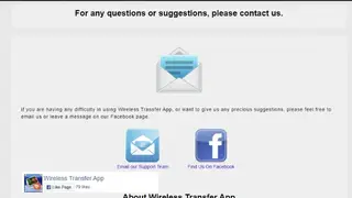 Wireless Transfer screenshot