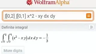 Wolfram Alpha Integrals screenshot
