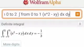 Wolfram Alpha Integrals screenshot