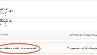 Wolfram Alpha Integrals screenshot