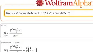 Wolfram Alpha Integrals screenshot