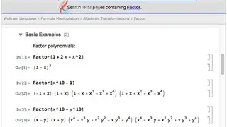 Wolfram Mathematica screenshot