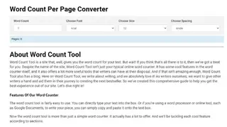 Word Count Tool screenshot