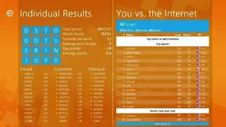 Wordament screenshot