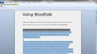WordTalk screenshot