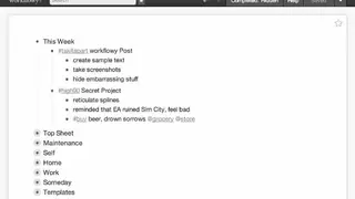 WorkFlowy screenshot