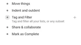 WorkFlowy screenshot