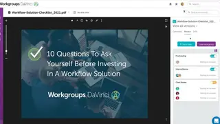 Workgroups DaVinci Proof screenshot