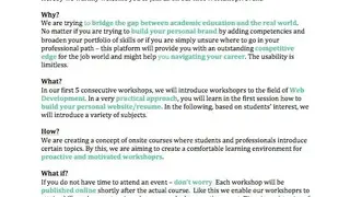 Workshopr screenshot
