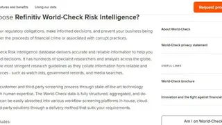 World-Check Risk Intelligence screenshot