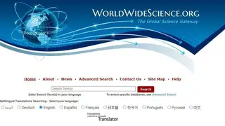 WorldWideScience screenshot
