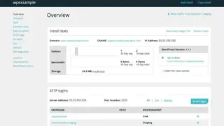 WP Engine WordPress screenshot