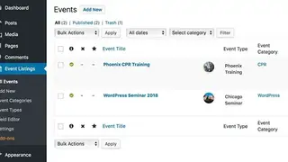 WP Event Manager screenshot