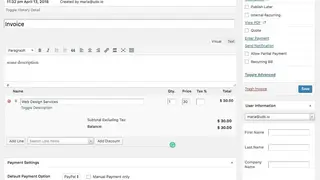 WP-Invoice screenshot