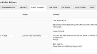 WP-Invoice screenshot