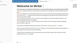 Write app screenshot