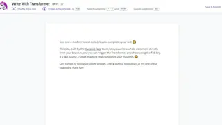 Write with Transformer screenshot