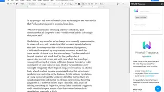 Writefull Thesaurus screenshot