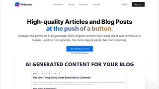 Writesonic AI Article Writer Generator screenshot