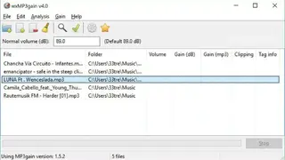 wxMP3gain screenshot