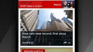 WYFF News 4 and weather screenshot