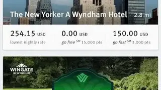 Wyndham Rewards screenshot
