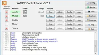XAMPP screenshot