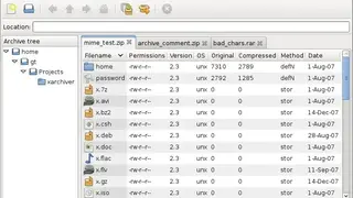 Xarchiver screenshot