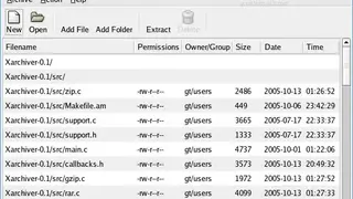 Xarchiver screenshot