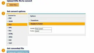 XML to XLS – Free Online Converter screenshot