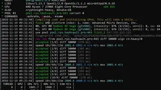 XMRig screenshot