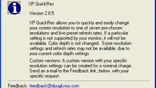 XP QuickRes screenshot